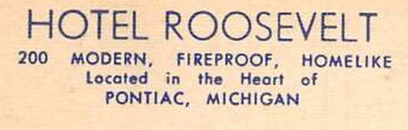 Hotel Roosevelt - Vintage Postcard